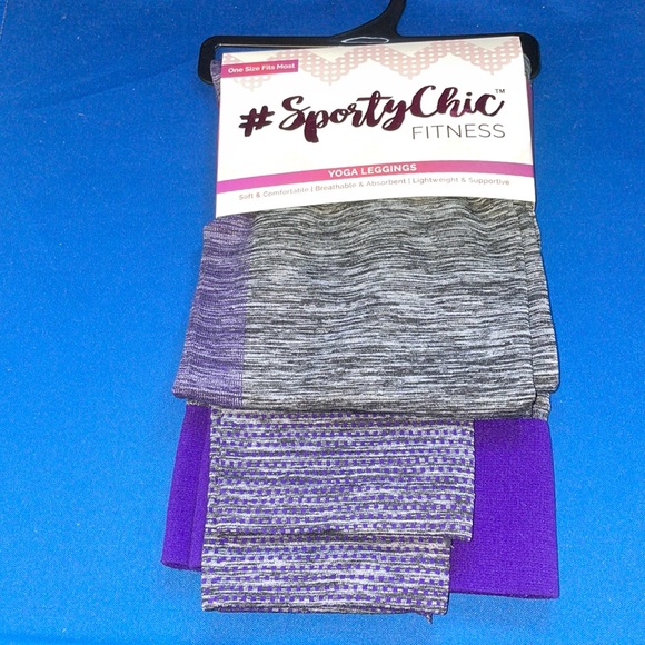 sports chic Pants - Sporty Chic Fitness Space Dye Yoga Capri Leggings  One Size Fits Most